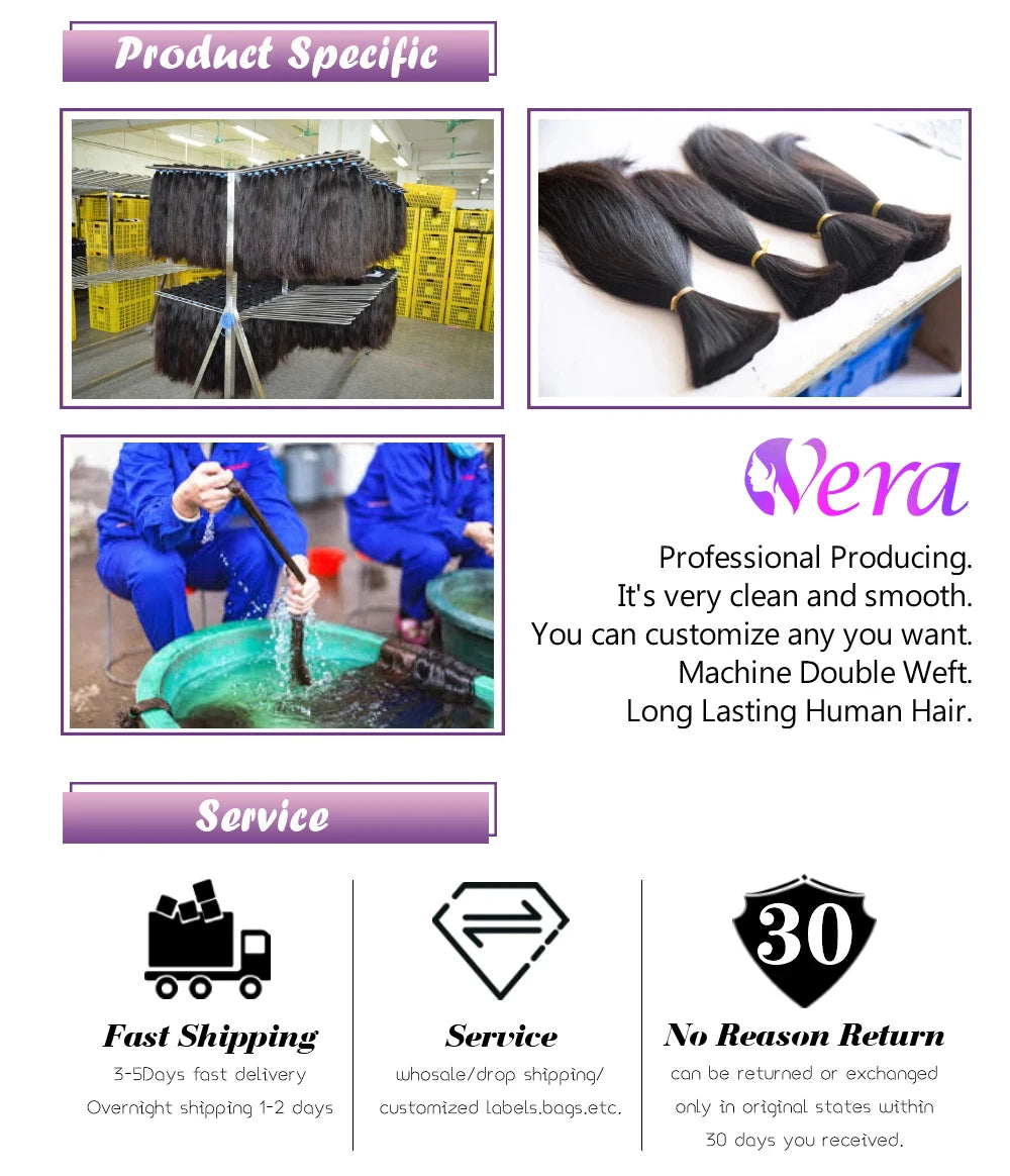 Bulk Hair Silky Straight 100% Human Hair Bulk No Weft Human Hair Extensions 50G 100G Micro Human Braiding Hair For Boho Braids