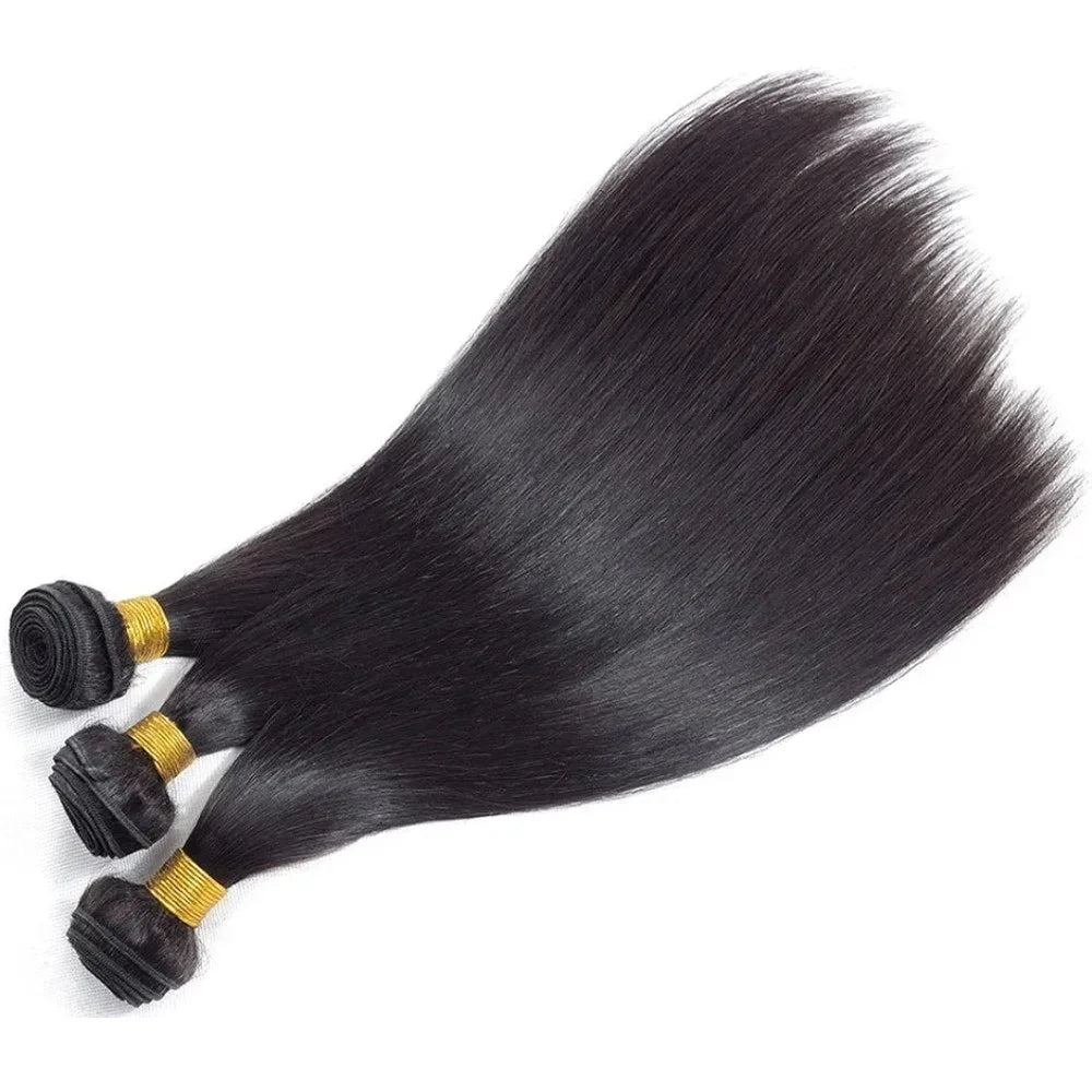 28 30 36 40 Inch Bone Straight 100% Real Human Hair Straight Human Hair Bundles Raw Hair Bundles Brazilian Hair Weave Extensions
