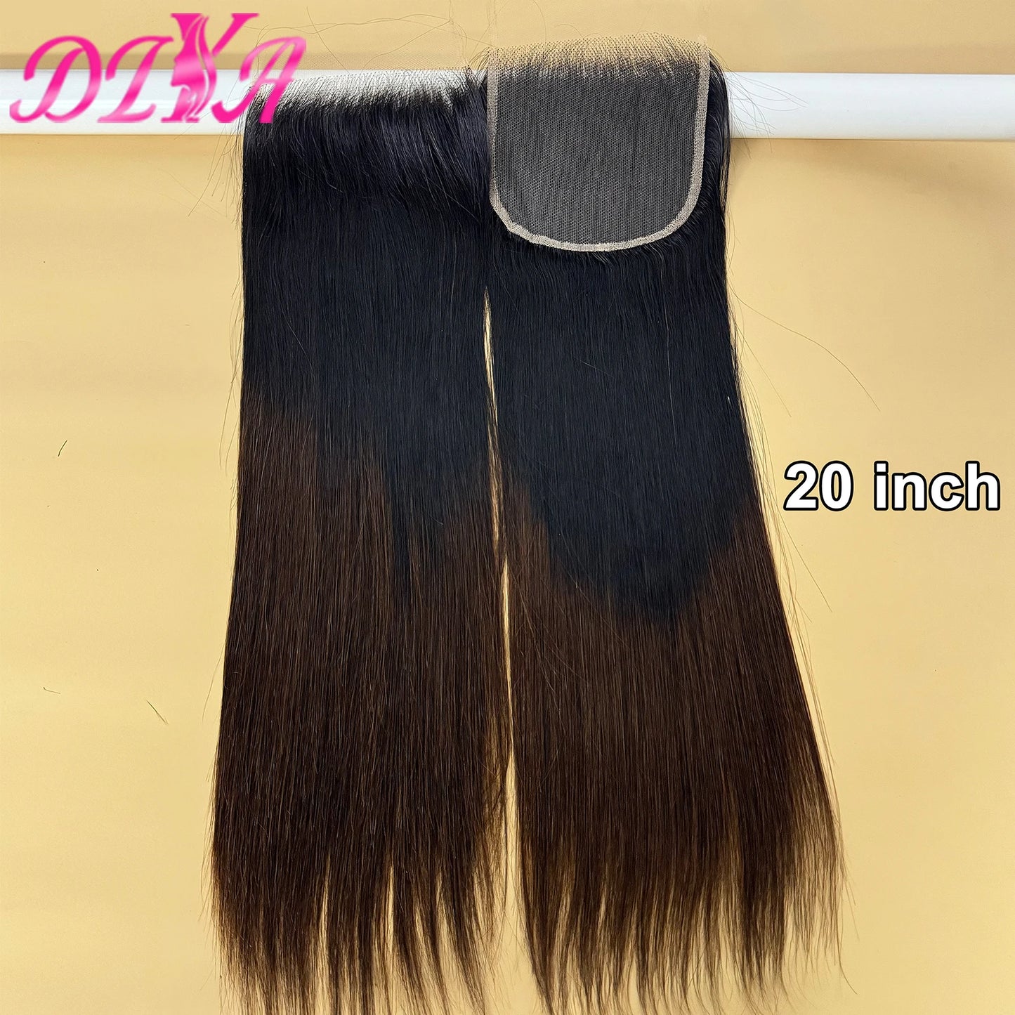 1BT4 Ombre Straight Bundles with 13x4 HD Lace Frontal 16A Double Drawn Vietnamese Hair Bundles with 2x6/5x5 Real HD Lace Closure