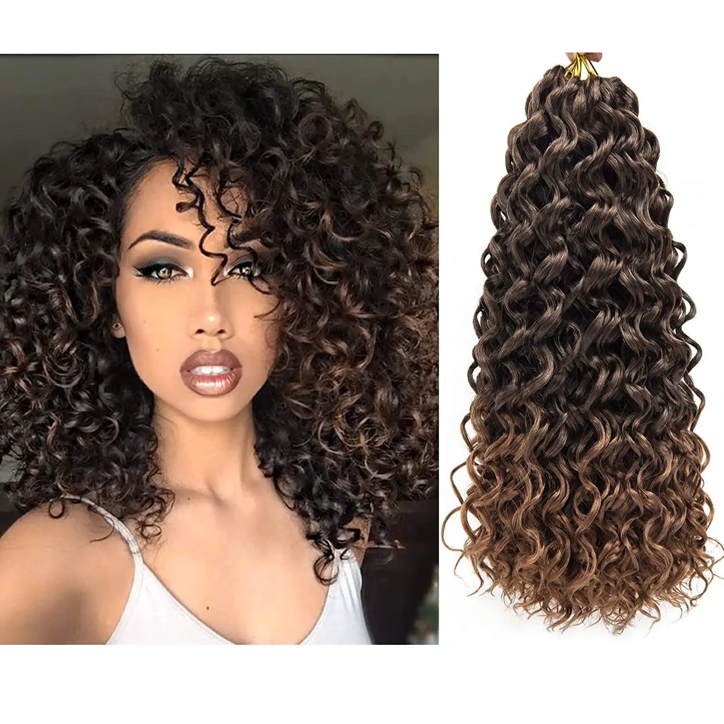 12"GoGo Curl Crochet Hair Short Curly Crochet Hair for Women Water Wave Deep Twist Crochet Braids Synthetic Braiding Hair