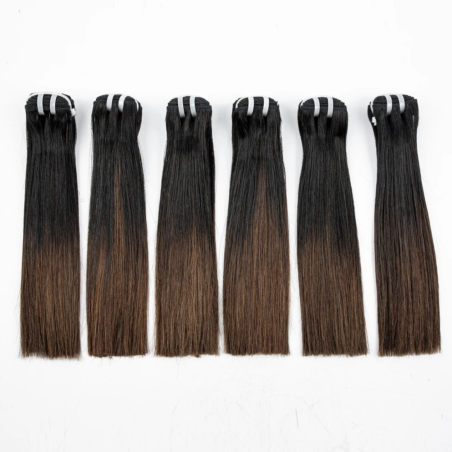 1BT4 Ombre Straight Bundles with 13x4 HD Lace Frontal 16A Double Drawn Vietnamese Hair Bundles with 2x6/5x5 Real HD Lace Closure
