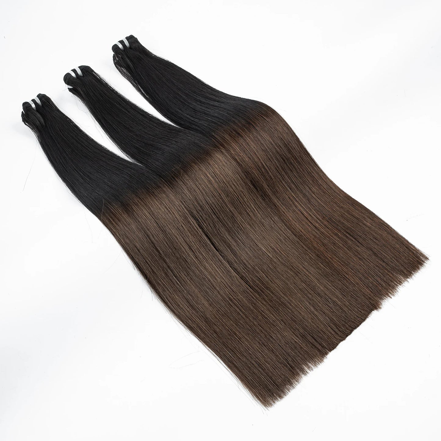 1BT4 Ombre Straight Bundles with 13x4 HD Lace Frontal 16A Double Drawn Vietnamese Hair Bundles with 2x6/5x5 Real HD Lace Closure