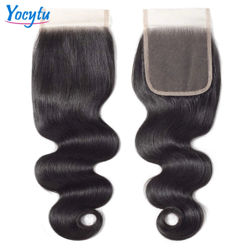 2x6 HD Lace Closure Human Hair Bundles With 4X4 5x5 Closure 20 22 24 Inch Body Wave Bundles Human Hair 3 Days Delivery France