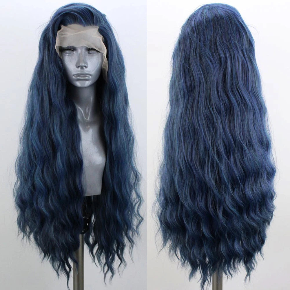 AIMEYA Synthetic Lace Front Wigs for Women Natural Hairline Synthetic Hair Lace Wig Long Brown Wig PrePlucked Cosplay Woman Wigs