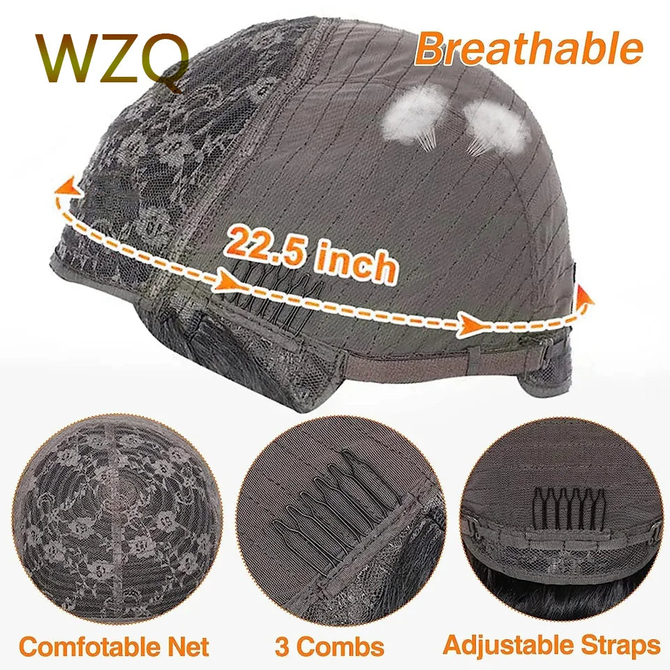 Glueless Short Pixie Cut Wig Human Hair Ready to Wear Brazilian Human Hair Wigs For Women Black Natural Color Full Machine Wigs