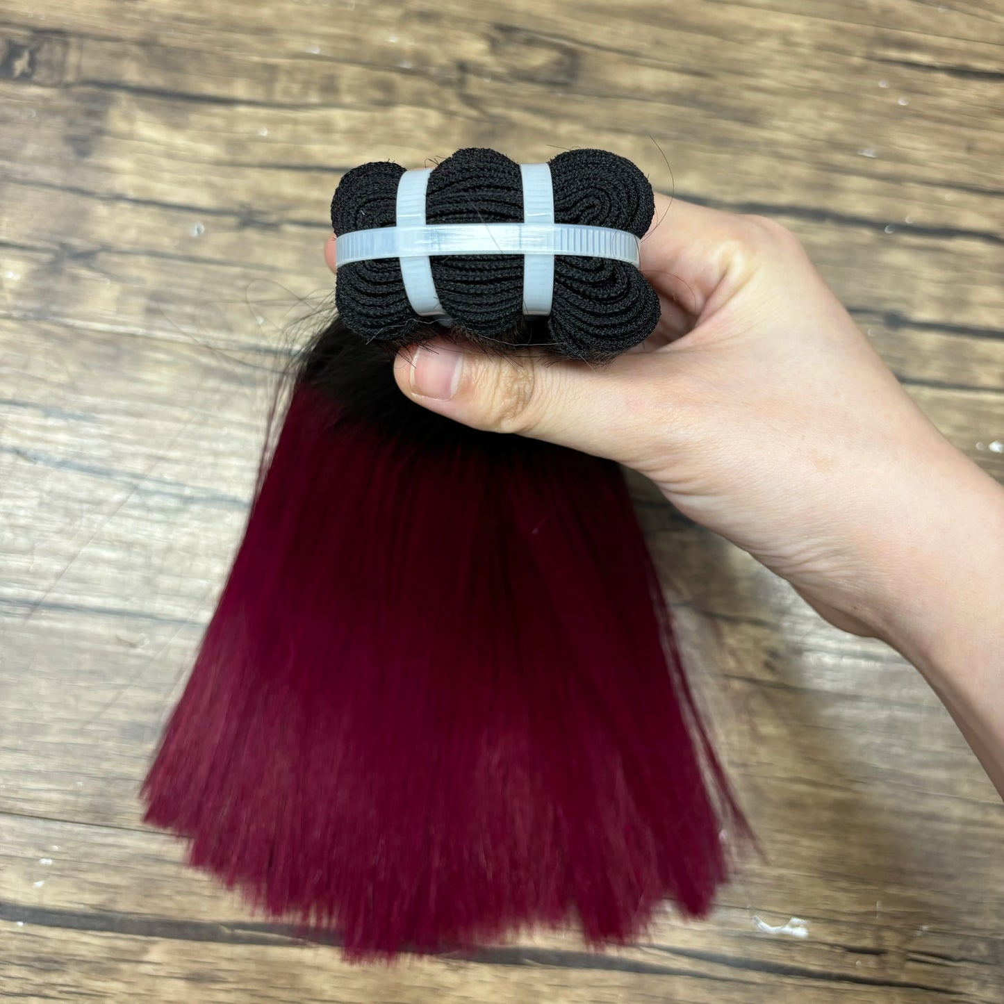 2X6 Lace Frontal Colored Vietnamese Human Hair Bundles and Closure Double Drawn Ombre Color Remy Human Hair Extensions