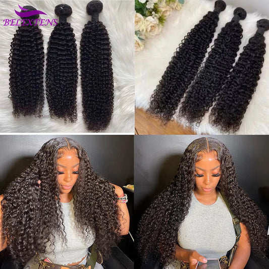 Curly Human Hair Bundles Curly Bundles Human Hair Extensions for Women Raw Hair Bundles Top Quality Thick Hair 3-5 Days Delivery