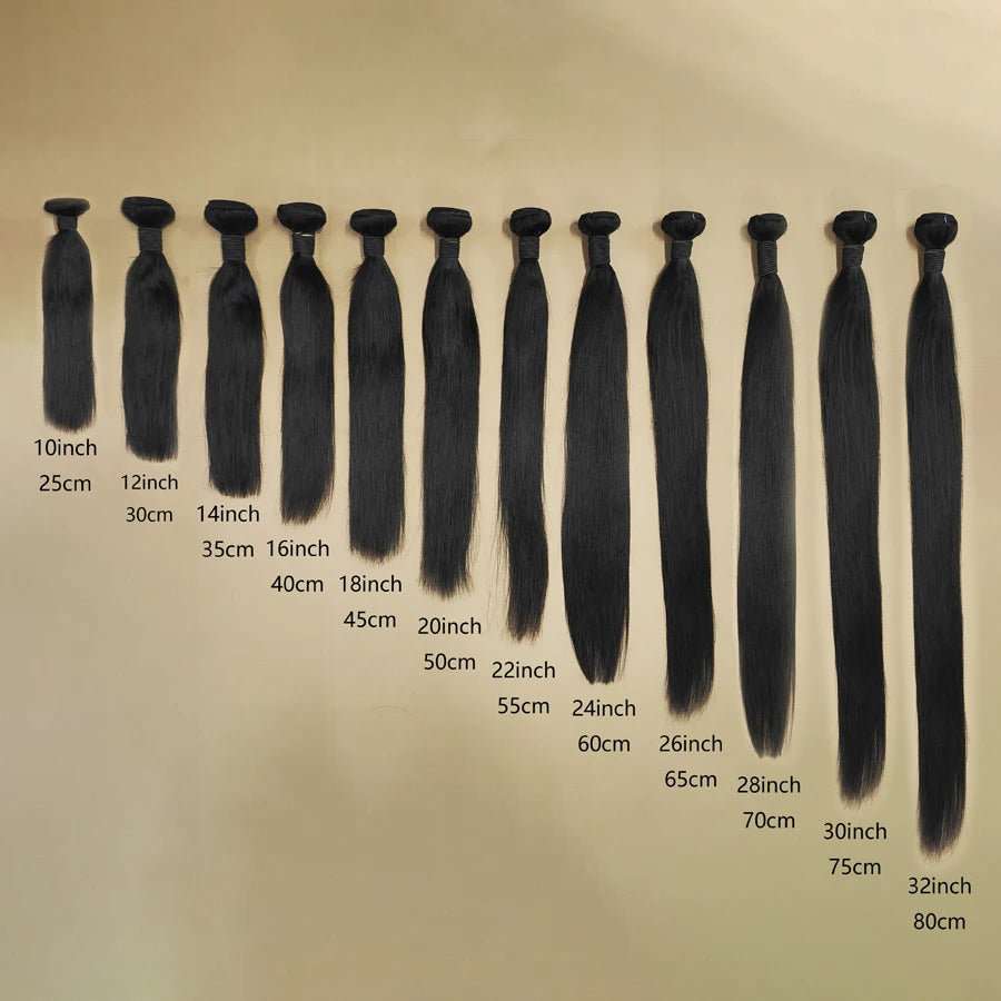 26 26 26 Inch Straight Human Hair Bundles Brazilian Weave 100% Human Hair Extension Natural Black Color Thick bundles Human Hair