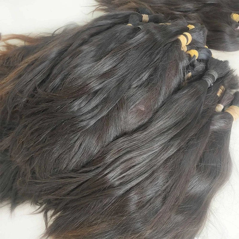 100% Real Human Hair Bulk Vietnamese Raw Hair One Donor Hair weaving No Weft Unprocessed Natural Straight Hair Extention