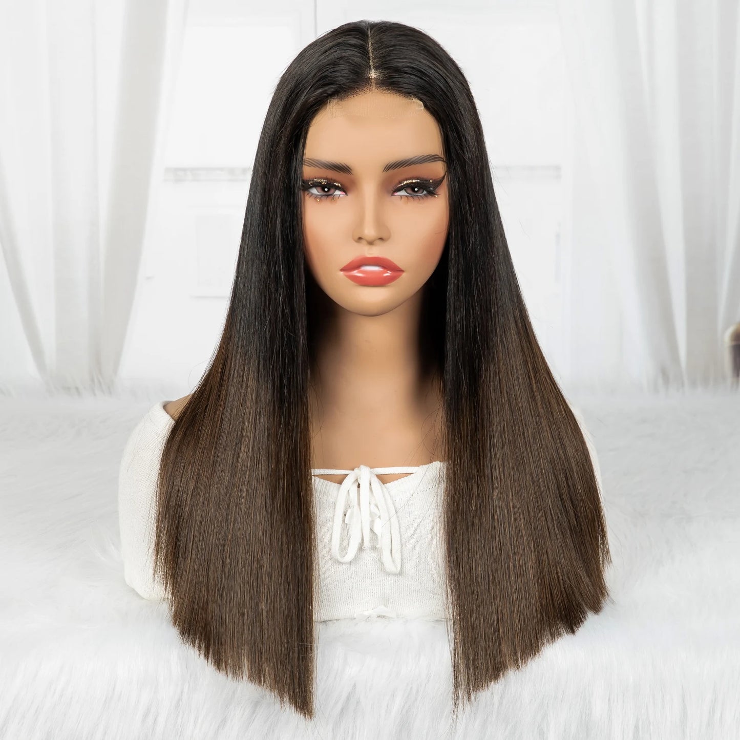 300% Density 16A Double Drawn Raw Vietnamese Human Hair Wig 2x6 HD Lace Closure Wig Bone Straight Human Hair Wig for Black Women