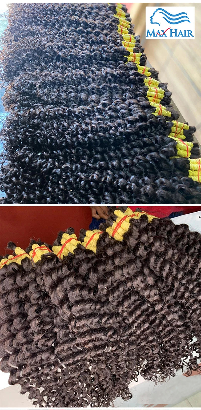 12A Raw Bulk Human Hair Deep Wave For Braiding Deep Wave Burmese Curly No Weft Brazilian Remy Hair Extensions Bundles 100 Grams