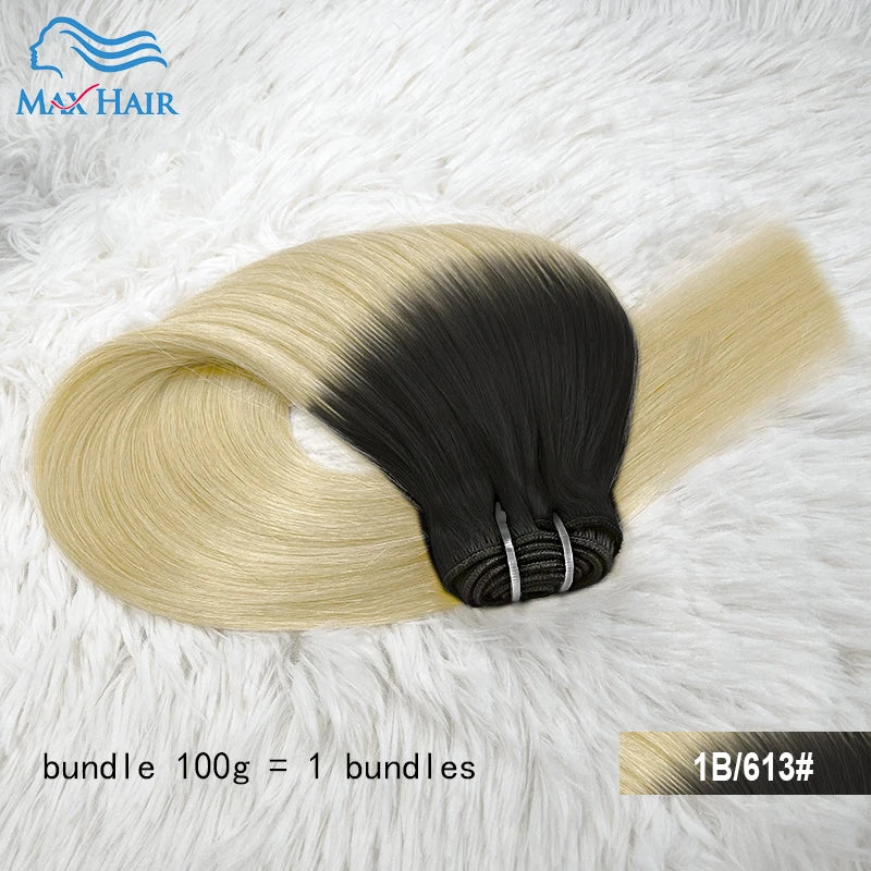 100% Straight Human Hair Bundles Hair Extensions For Women 613 99j Gray Solid Color Raw Bundles Braiding On Sale Clearance Hair