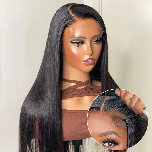 Wear And Go 7x5 Bone Straight Glueless Wigs Human Hair Ready To Wear Lace Frontal Vietnamese Super Double Drawn Bone Straightwig