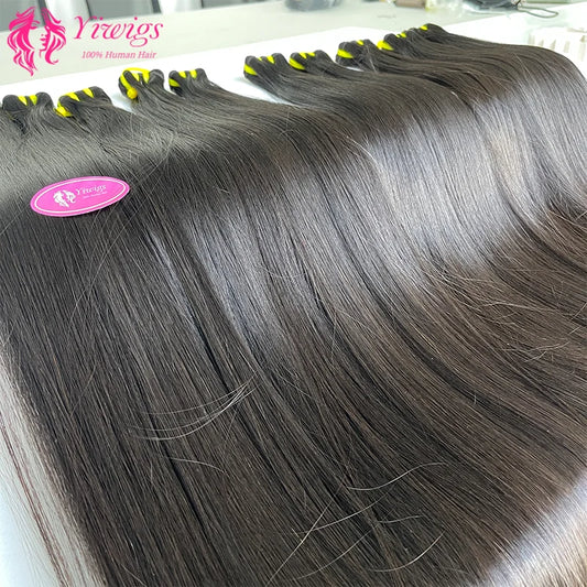 YIWIGS 16A Vietnamese Super Double Drawn Bone Straight 100% Human Hair Bundles Unprocessed Weaving Human Hair For Women