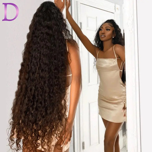 13x4 Water Wave Lace Front Human Hair Wig 13x6 Transparent Deep Wave Lace Frontal Brazilian Wigs For Women Curly Human Hair Wig