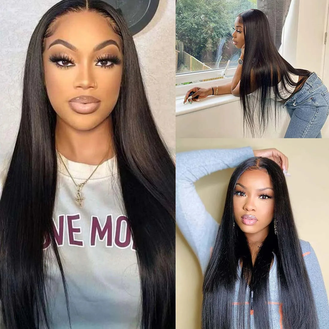 Straight Weaving Human Hair Extensions Bundles 28 30 32 Inch With 13x4 Lace Frontal Brazilian Human Weaves Hair Closure 4x4 5x5