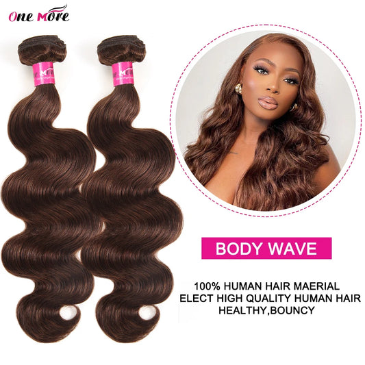 5x5 Closure With Bundles Chocolate Brown Body Wave Bundles With Closure 4x4 Ombre Colored Brown Human Hair Bundles With Closure