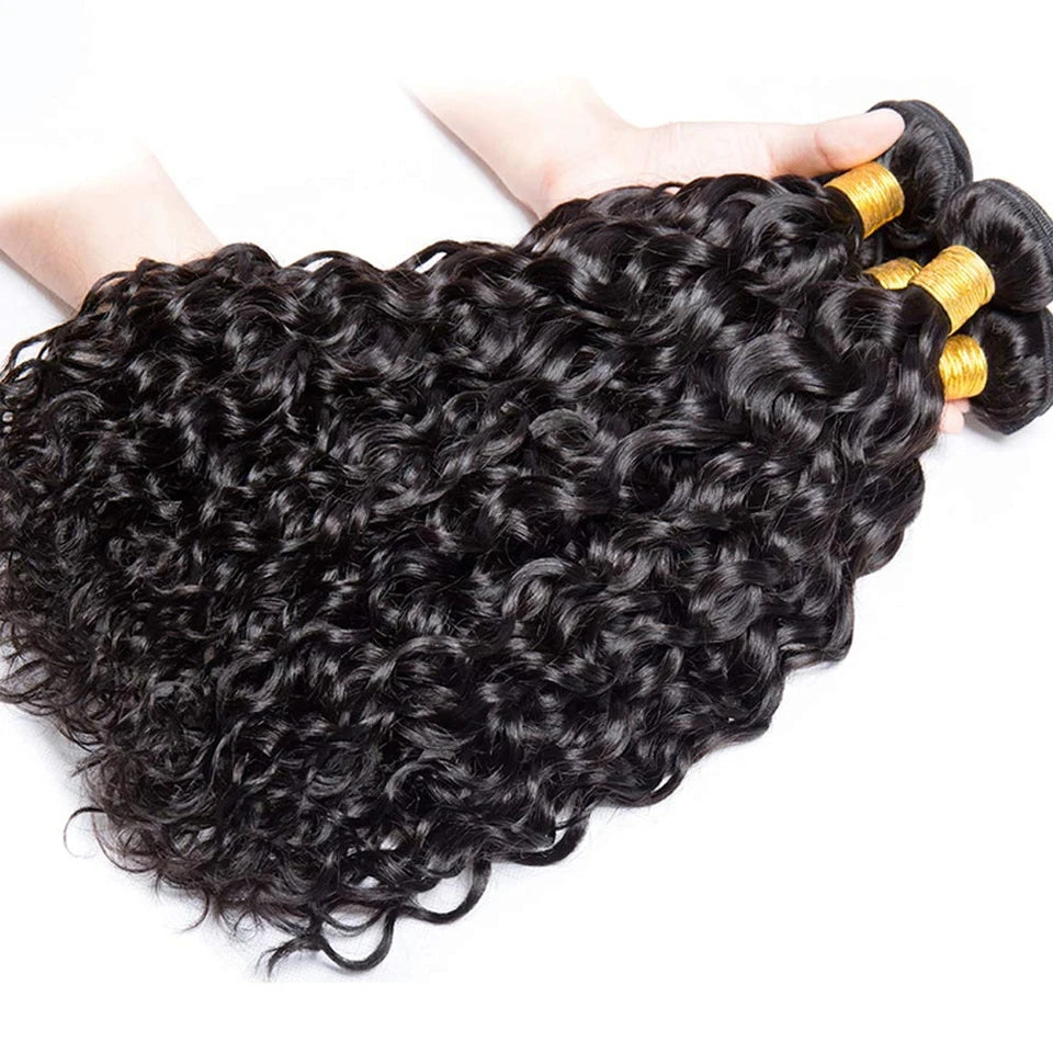 Water Wave 1 or 3 Bundles Cranberry Hair Natural Water Wave Remy Brazilian Hair Weave Bundles 100% Remy Human Hair Extensions