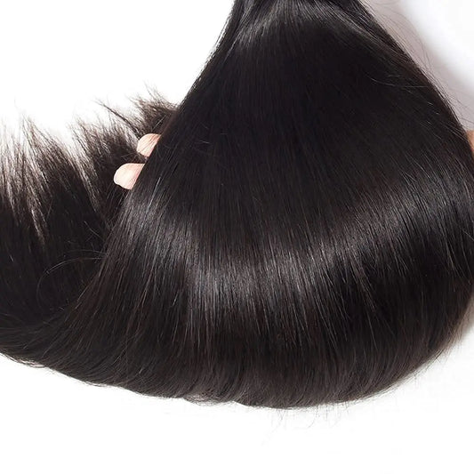Brazilian 30 40 Inch Raw Virgin Unprocessed 100% Human Hair Extensions Bone Straight 3 4 Bundles Double Weft Bulk Braiding Hair
