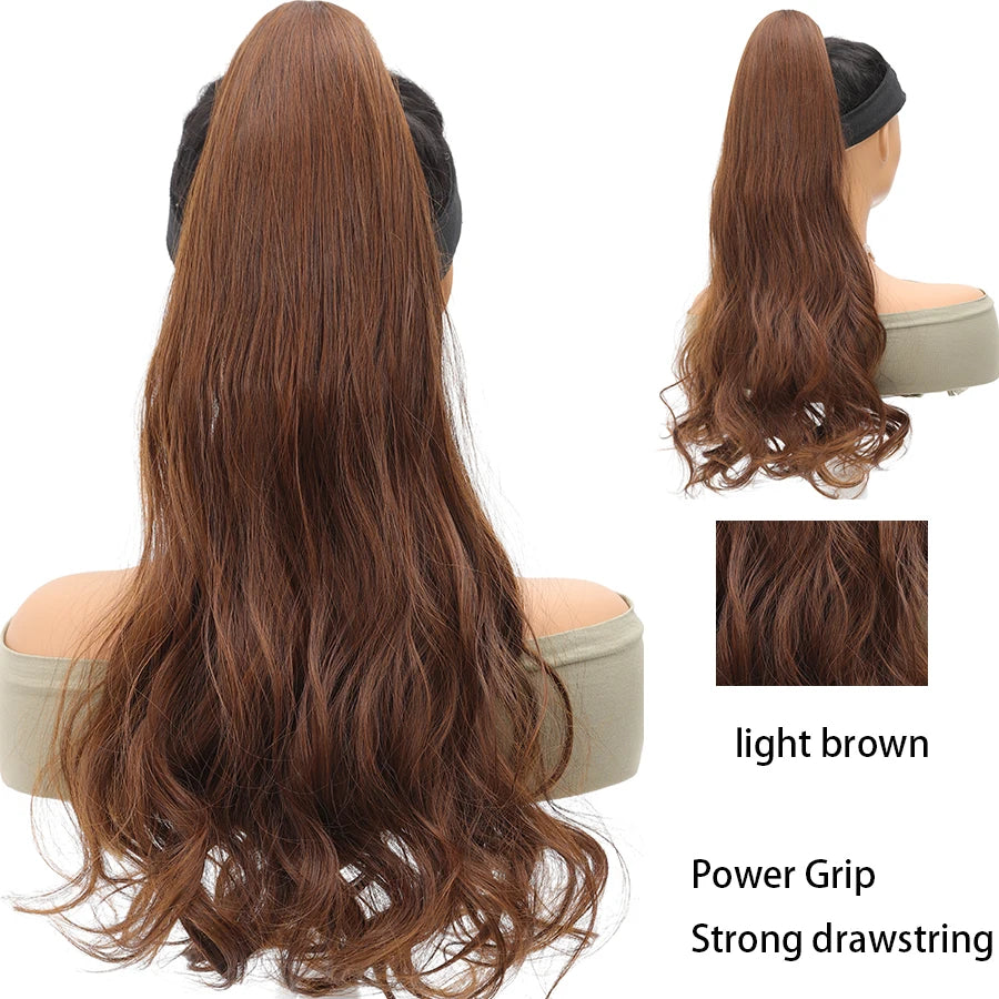 Synthetic Claw Clip In Short Ponytail Curly Pony Tail Clip-on hair False Wig House Pony Extension Hairpiece For Women