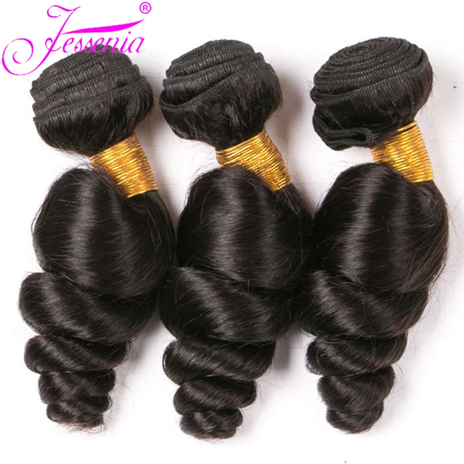 Tissage Loose Wave Bundles Remy Virgin Extension 3Bundles Deal Deep Loose Peruvian Weave Bundles Raw 100% Unprocessed Human Hair