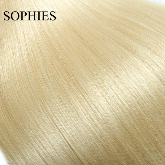 613 Blonde Straight Colored Human Hair Bundles Brazilian Hair Weave Bundles 100% Human Hair Bundles Remy Hair Extensions