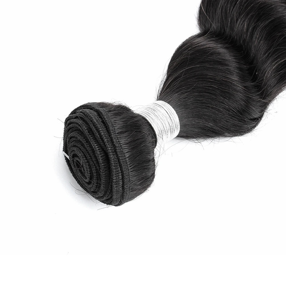 Clearance 100g Human Hair Weave Bundles Extension Black Color Body Wave Loose Deep Straight Style Bobbi
