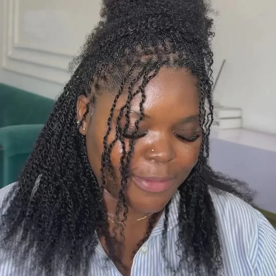 Afro Kinky Bulk Human Hair Extensions 1B# 30g/pcs Brazilian Human hair for Dreadlocks Crochet Repair Locs