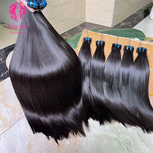 16A Vietnamese Super Double Drawn Bone Straight 100% Human Hair Bundles Unprocessed Raw Hair Weave Extensions Tissage For Women