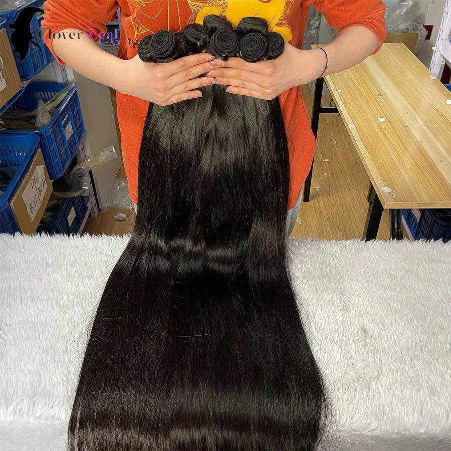 26 26 26 Inch Straight Human Hair Bundles Brazilian Weave 100% Human Hair Extension Natural Black Color Thick bundles Human Hair