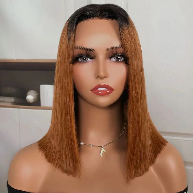 1b/30 Ombre Brown Color 13x4 Lace Short Bob Wig Human Hair Lace Front Wig Remy Hair 4x4 Lace Closure Human Hair Wigs For Woman
