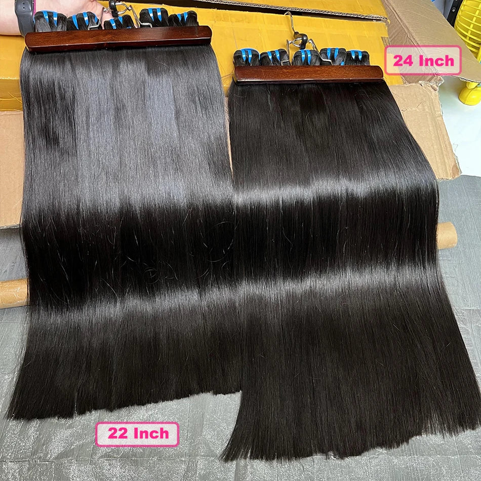 16A Vietnamese Super Double Drawn Bone Straight 100% Human Hair Bundles Unprocessed Raw Hair Weave Extensions Tissage For Women