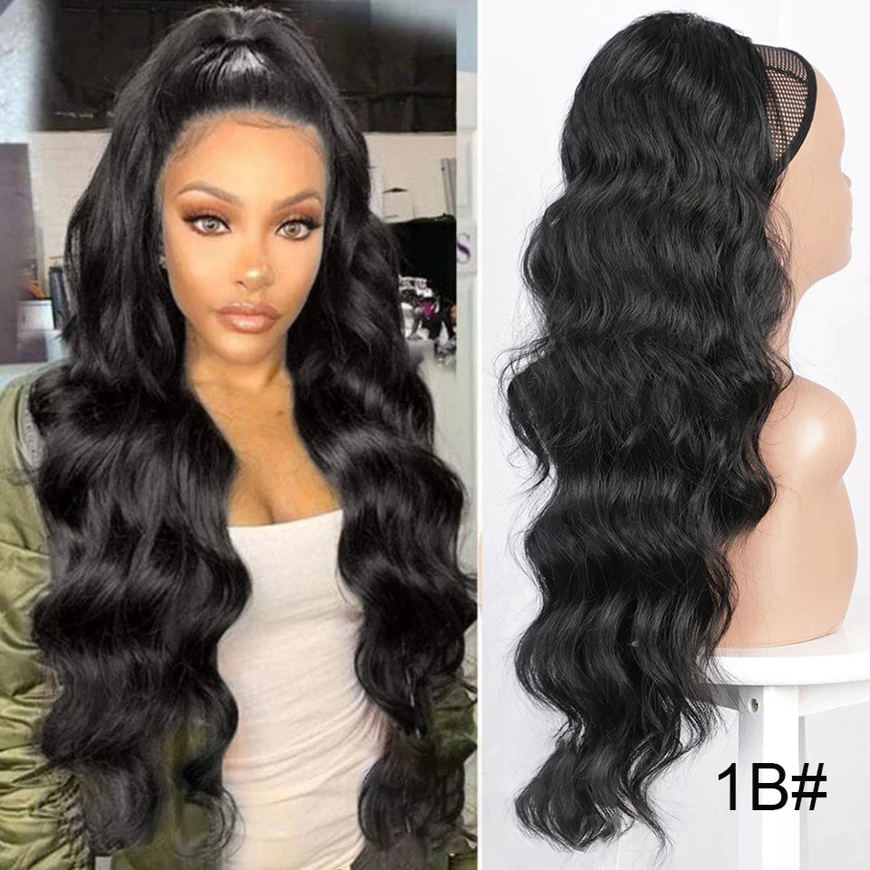 Synthetic Claw Clip In Short Ponytail Curly Pony Tail Clip-on hair False Wig House Pony Extension Hairpiece For Women