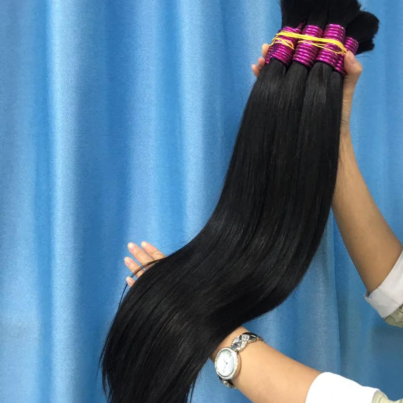 Natural Braiding Hair Human Bulk Hair Deep Wave Bulk Human Braiding Hair for Braids Hair No Weft Virgin Human Hair Extensions