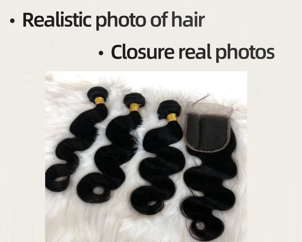 Peruvian Body Wave Bundles With Frontal 4x4 Closure Transparent Natural Virgin Human Hair Extensions Wholesale Bundles Weave
