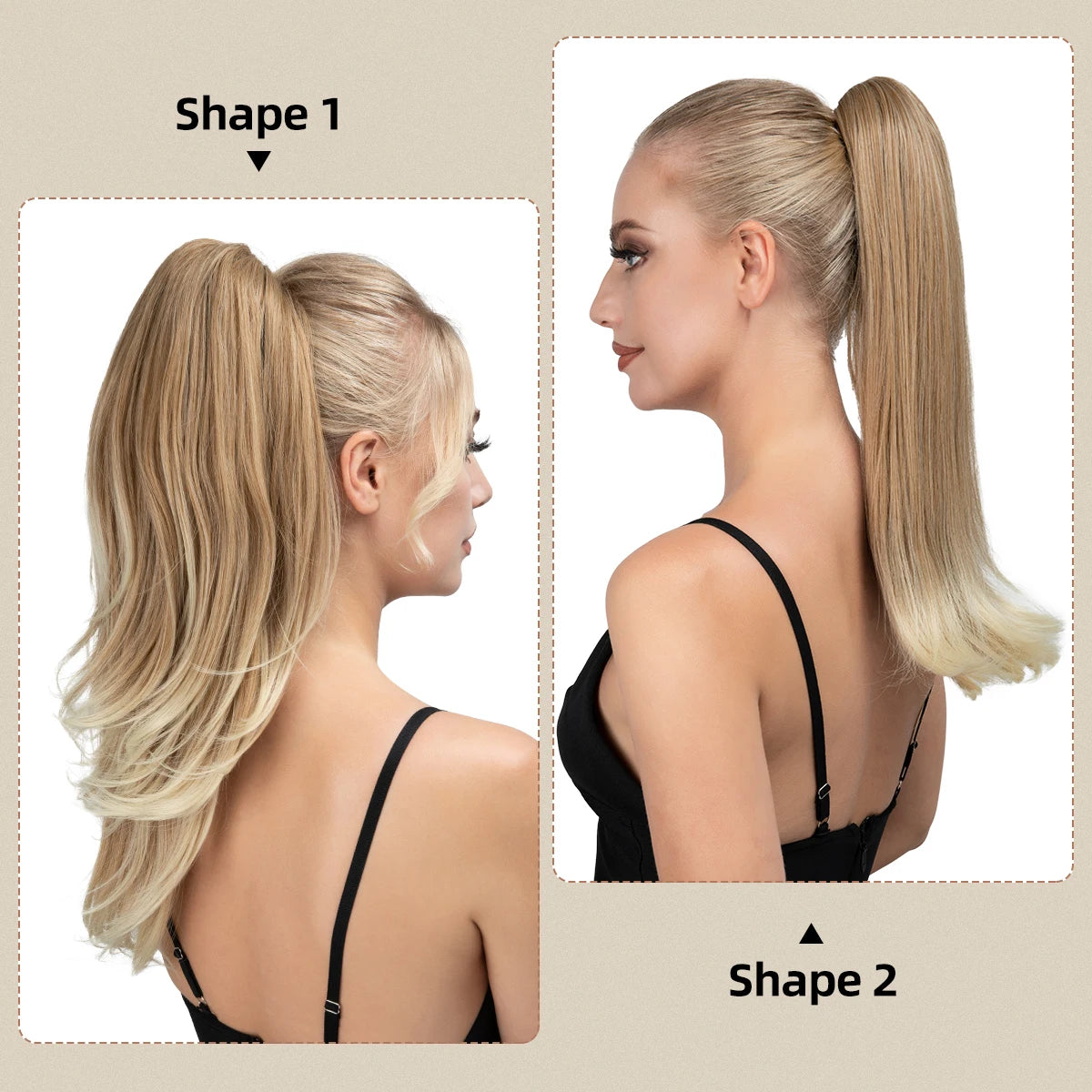 SARLA Premium Synthetic Claw Clip In Ponytail Hair Extensions Long Hairpiece Silky  Straight Fake Pigtail With Band For Women
