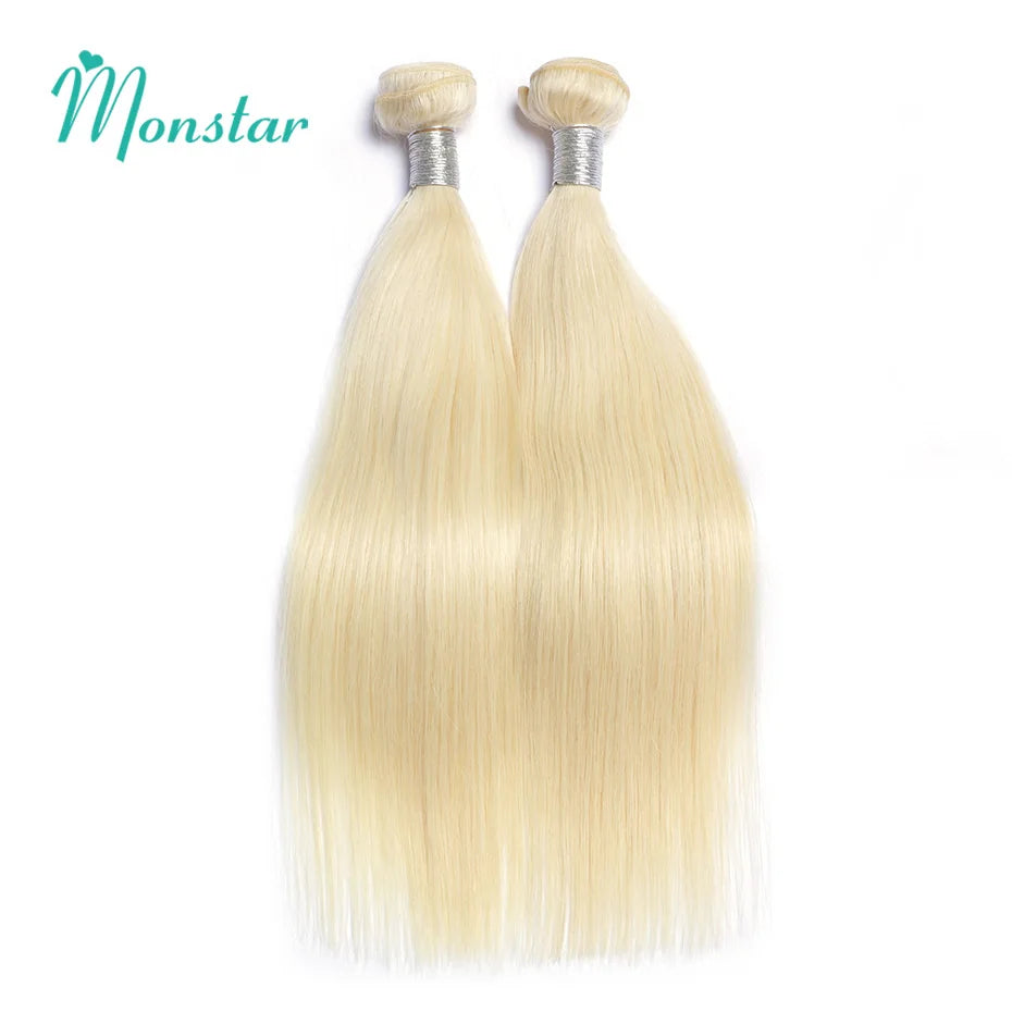 613 Blonde Colored 30 Inch Straight Human Hair Bundles Brazilian Hair Weave Bundles 100% Human Hair Bundles Remy Hair Extensions