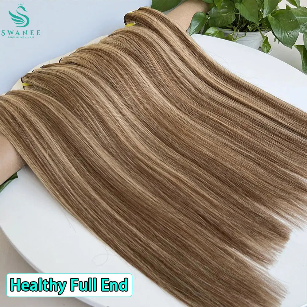 SWANEE P4/27 Highlight Bone Straight Bundles Double Weft Vietnamese Human Hair Weave Bundles Remy Human Hair Extensions