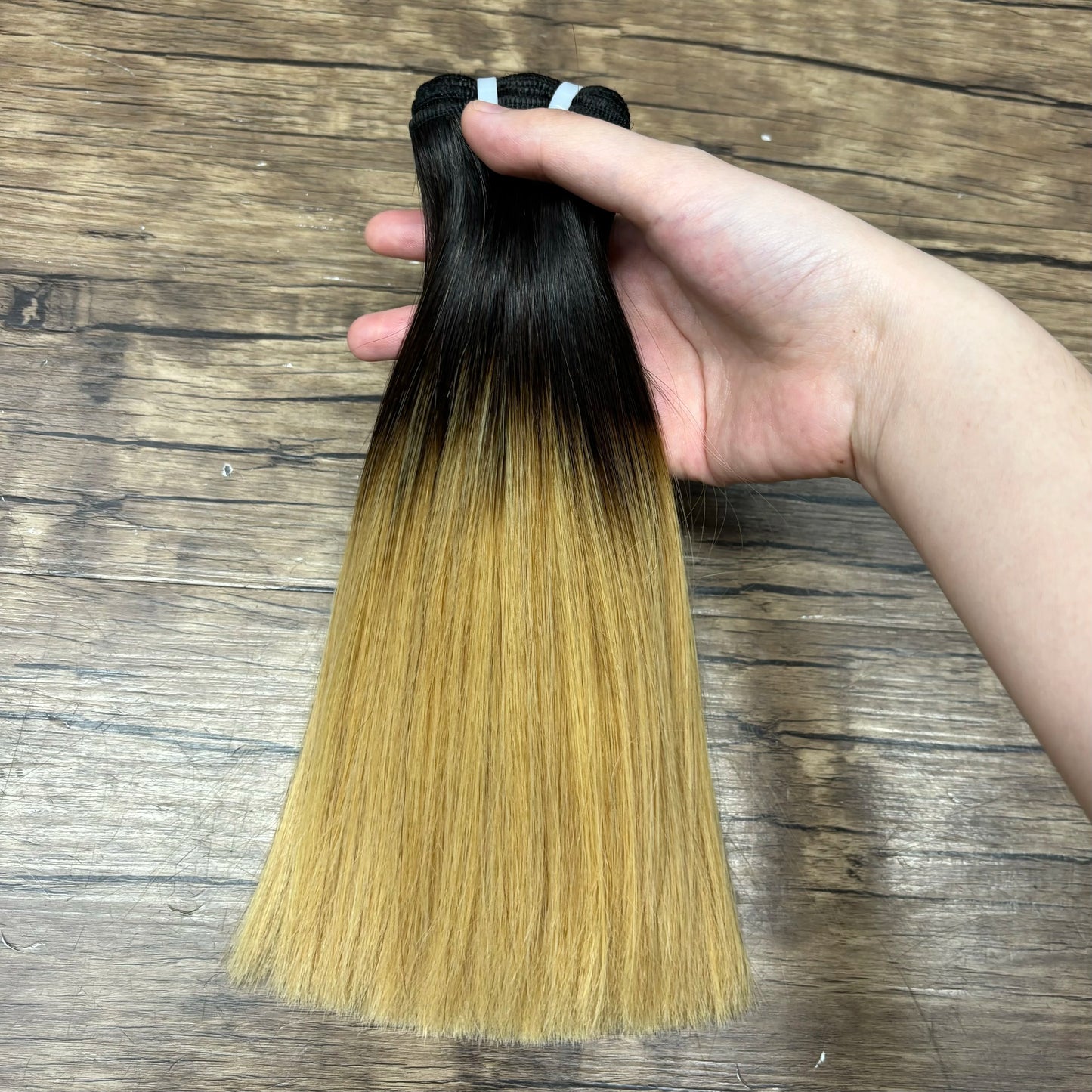 2X6 Lace Frontal Colored Vietnamese Human Hair Bundles and Closure Double Drawn Ombre Color Remy Human Hair Extensions