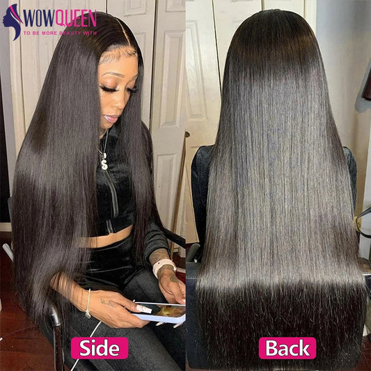 Peruvian Hair Bundles Straight Human Hair Weave Raw Bundles Remy Hair Extension Natural Black 1/3/4 Pcs 10-32 Inches WOWQUEEN