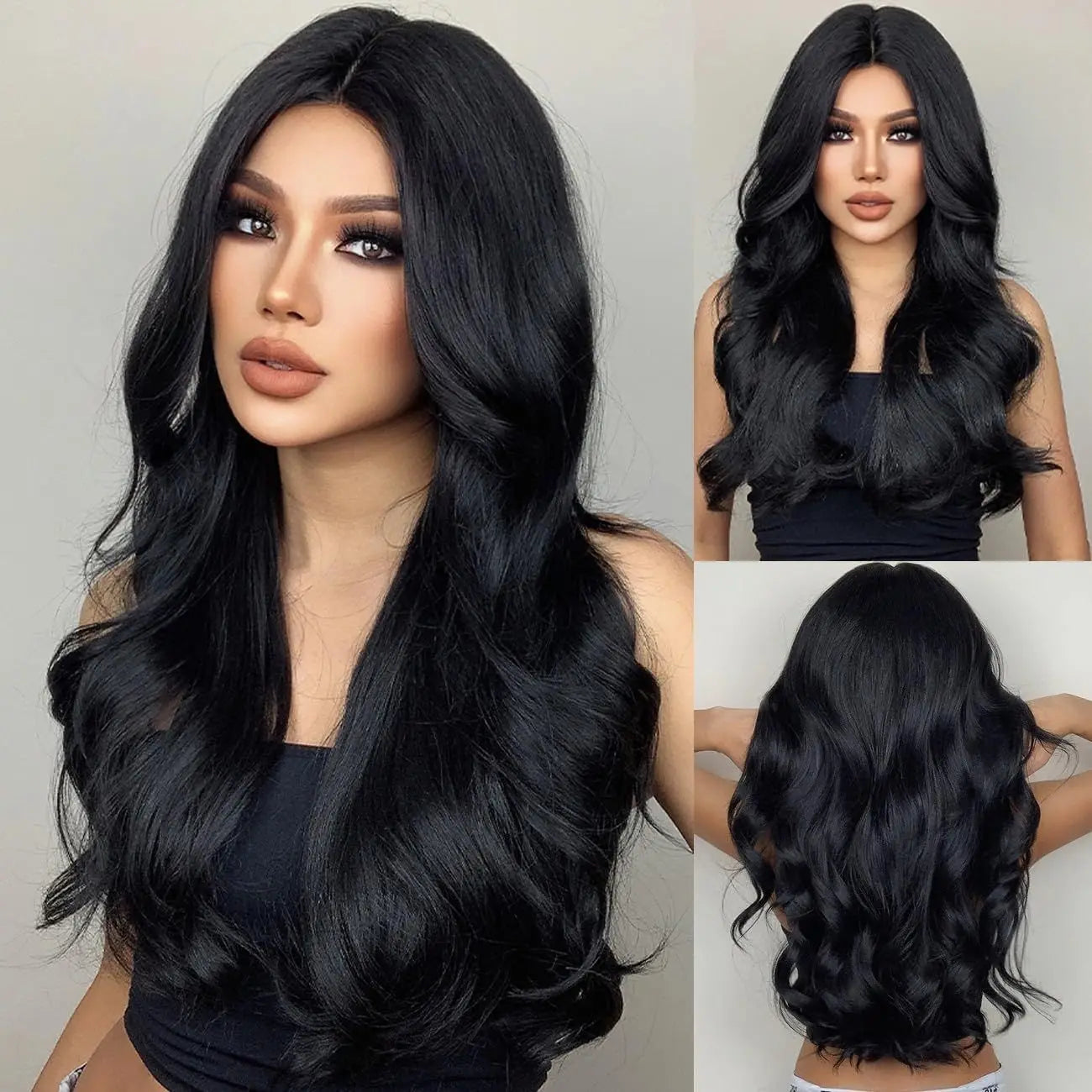 Blonde women's synthetic wig with large waves and long curly hair wig full head set Halloween cosplay daily dress wig