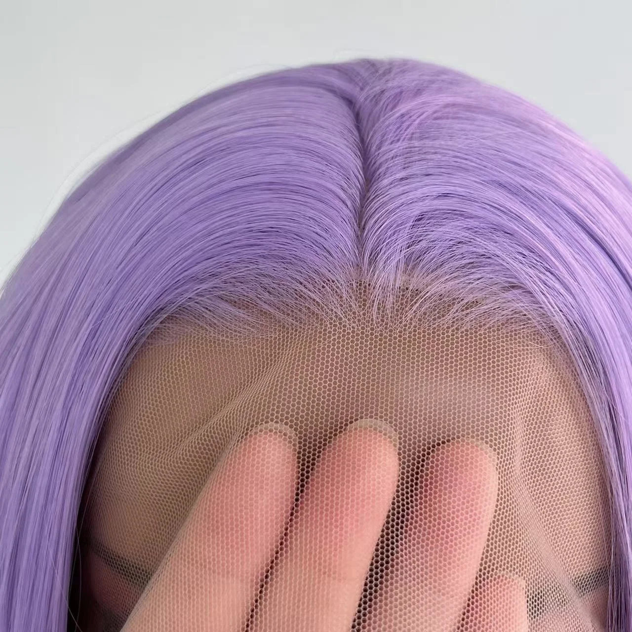 Purple Long Silky Straight Wig for Women Synthetic Free Part Lavender Colored Heat Resistant Fiber Hair Cosplay Daily Party