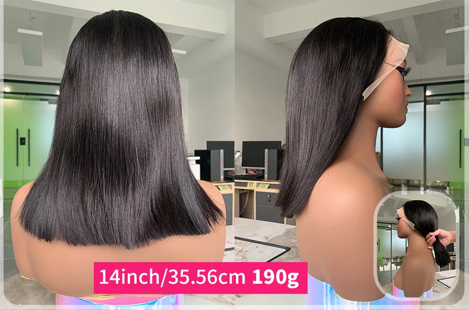 250% 10A Raw Vietnamese Transparent Lace Frontal Wig Human Hair 13x4 13x6 Bob Preplucked Bleached Knots Human Hair Wig for Women