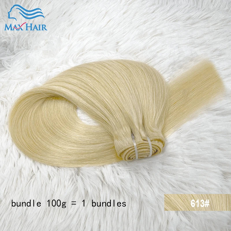 100% Straight Human Hair Bundles Hair Extensions For Women 613 99j Gray Solid Color Raw Bundles Braiding On Sale Clearance Hair
