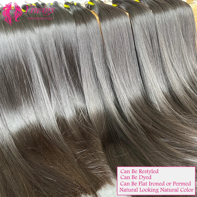 YIWIGS 16A Vietnamese Super Double Drawn Bone Straight 100% Human Hair Bundles Unprocessed Weaving Human Hair For Women