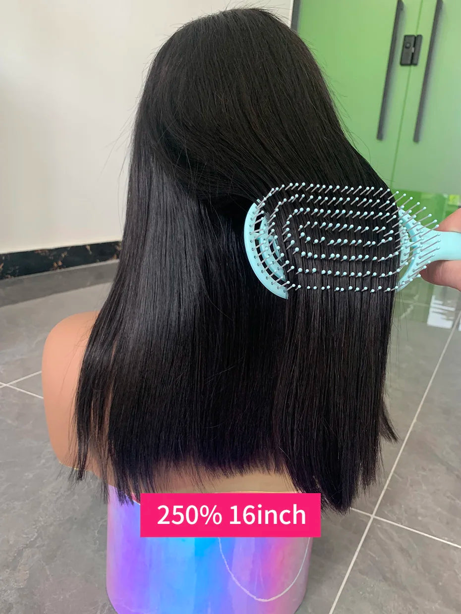 250% 10A Raw Vietnamese Transparent Lace Frontal Wig Human Hair 13x4 13x6 Bob Preplucked Bleached Knots Human Hair Wig for Women