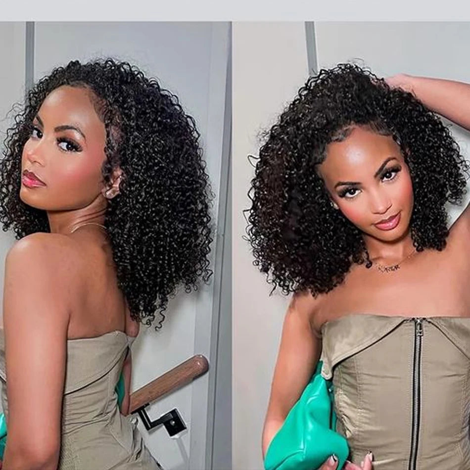 Wholesale Short Unprocessed 100% Human Hair Kinky Curly Virgin Brazilian Hair Per Bundles Natural Black 100Gram 1/2/3/4 pcs Deep