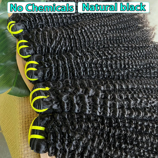 SWANEE Kinky Curly Human Hair Bundle 100% Natural Black Color Double Weft Vietnamese for Curly Bundles Human Hair Extensions