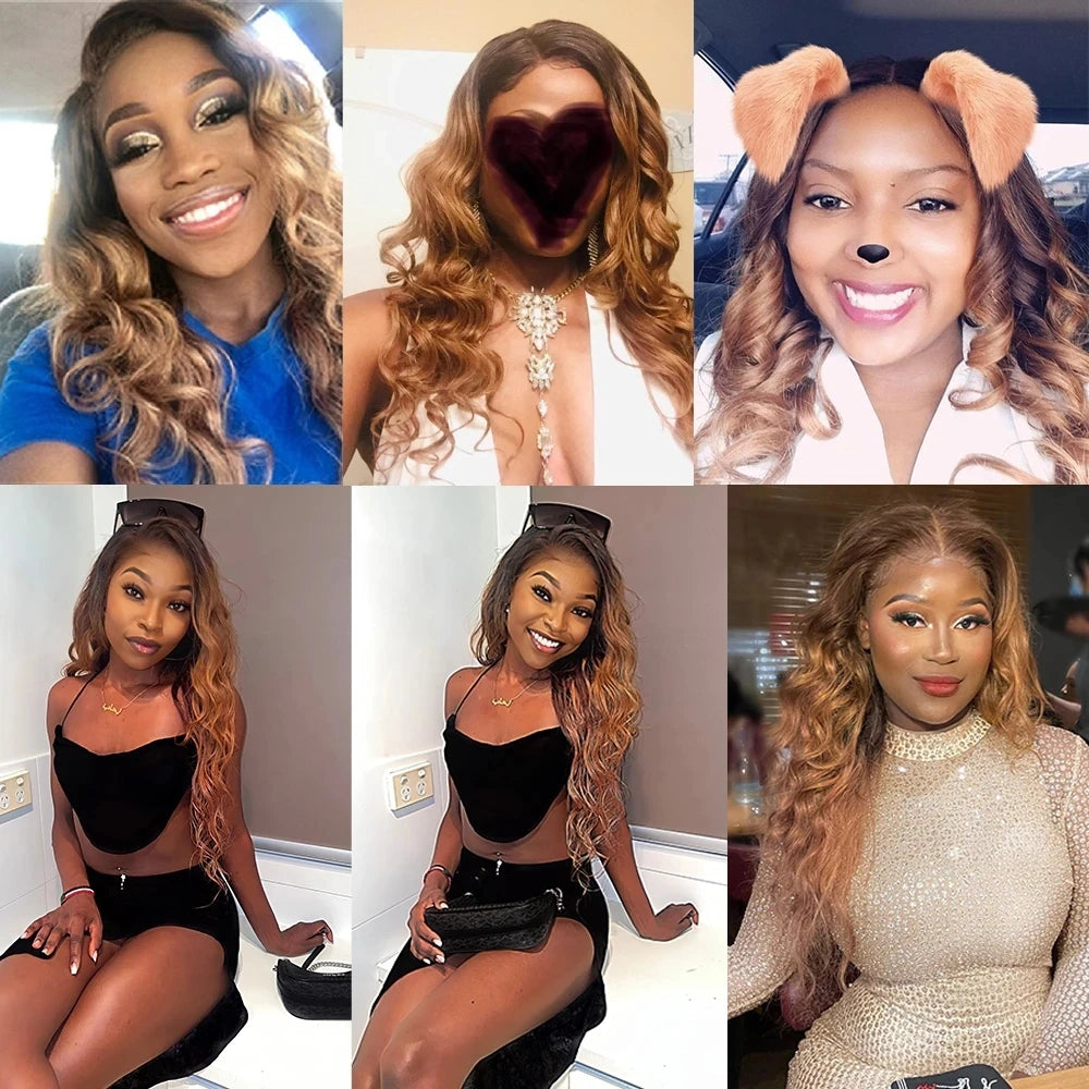 12A Body Wave Human Hair Bundles Ombre Colored 1/3/4 Bundles Human Hair 100% Unprocessed Virgin Brazilian Hair Weave Extensions