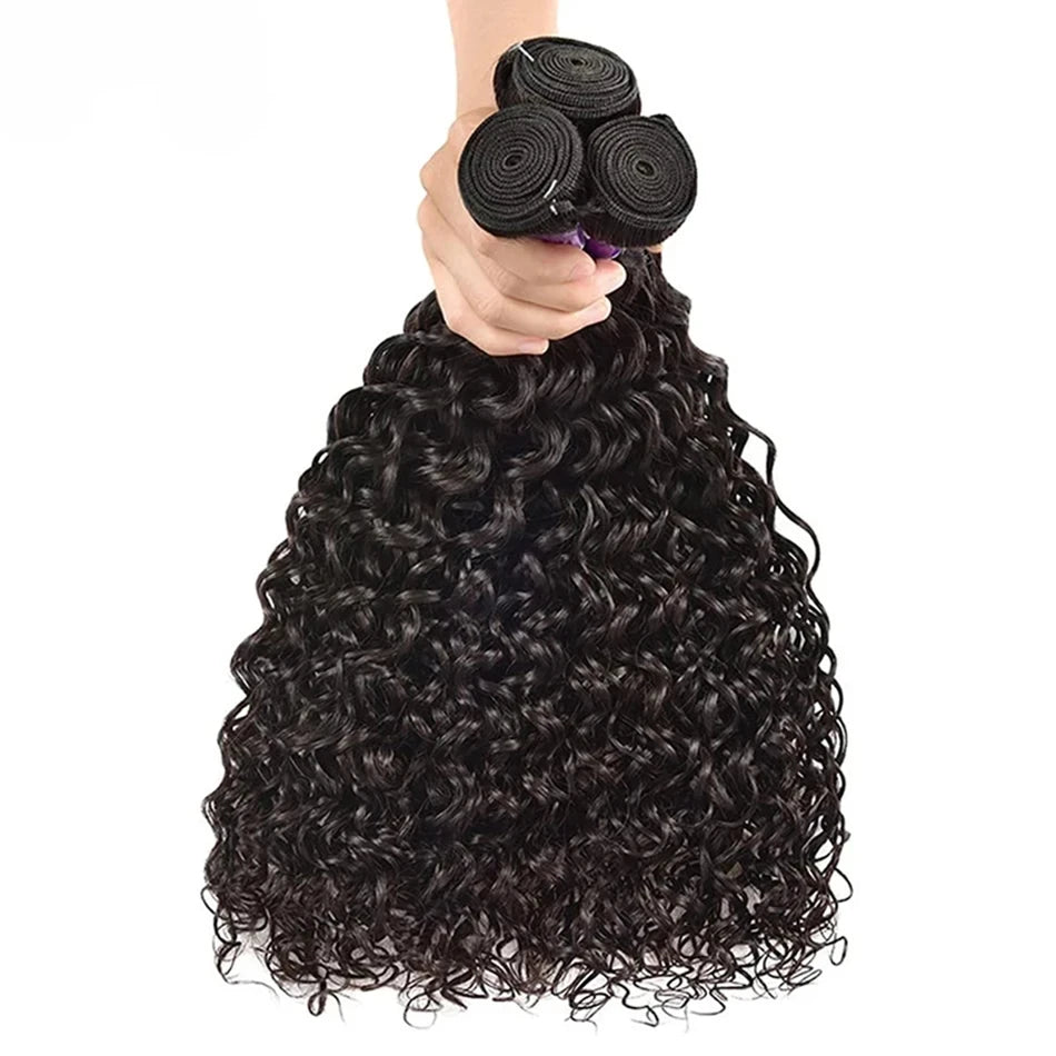 100% Unprocessed Malaysian Remy Human Hair Weave Extensions Wet and Wavy Hair Bundles cheveux humain 12A Water Wave Bundle Deals